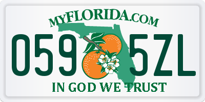 FL license plate 0595ZL