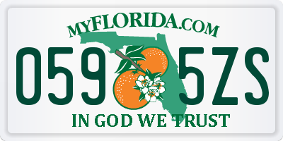 FL license plate 0595ZS