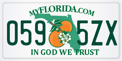 FL license plate 0595ZX