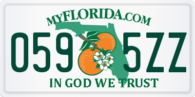 FL license plate 0595ZZ