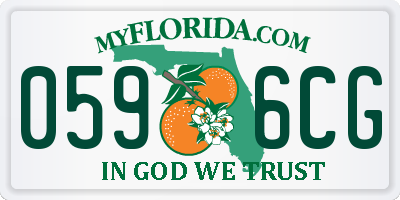 FL license plate 0596CG