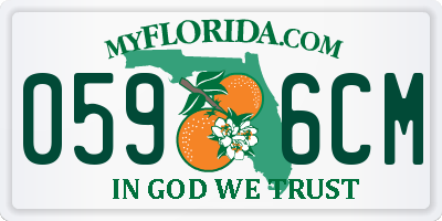FL license plate 0596CM