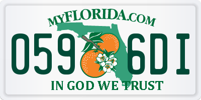 FL license plate 0596DI