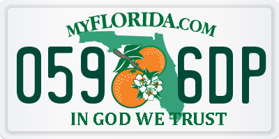 FL license plate 0596DP