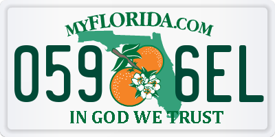 FL license plate 0596EL