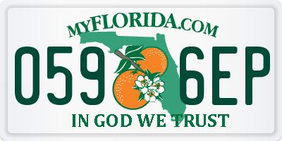 FL license plate 0596EP