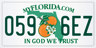 FL license plate 0596EZ