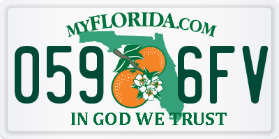 FL license plate 0596FV