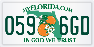 FL license plate 0596GD
