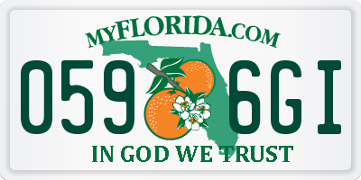 FL license plate 0596GI