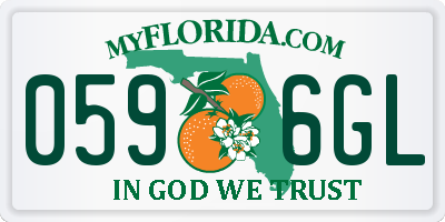 FL license plate 0596GL