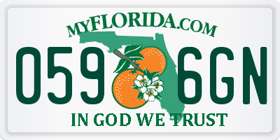 FL license plate 0596GN