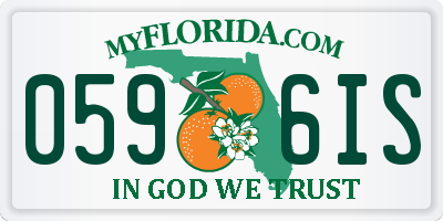 FL license plate 0596IS