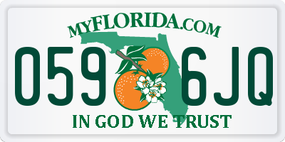 FL license plate 0596JQ