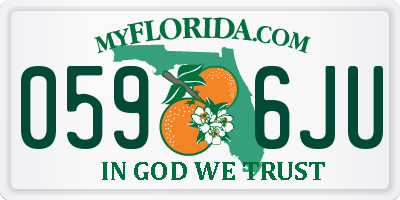 FL license plate 0596JU
