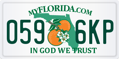 FL license plate 0596KP