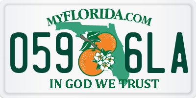 FL license plate 0596LA