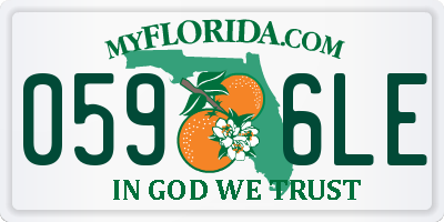 FL license plate 0596LE