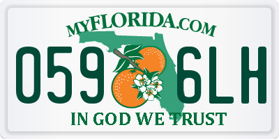 FL license plate 0596LH