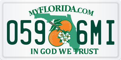 FL license plate 0596MI