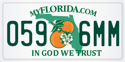 FL license plate 0596MM