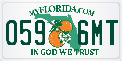 FL license plate 0596MT