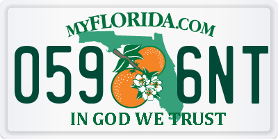 FL license plate 0596NT