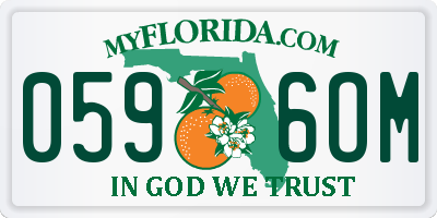 FL license plate 0596OM