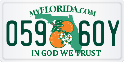 FL license plate 0596OY