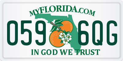 FL license plate 0596QG