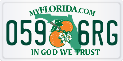 FL license plate 0596RG