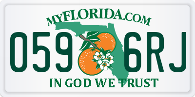 FL license plate 0596RJ