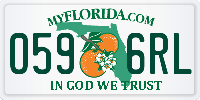 FL license plate 0596RL