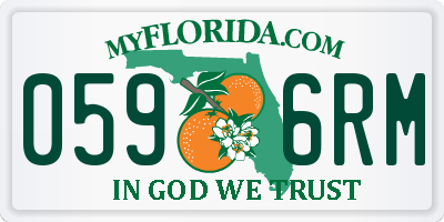 FL license plate 0596RM