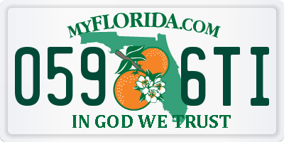 FL license plate 0596TI