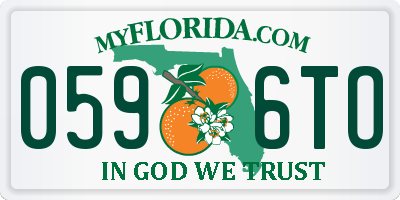 FL license plate 0596TO