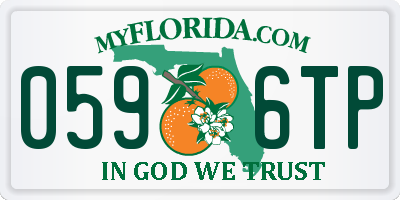 FL license plate 0596TP