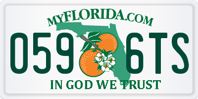 FL license plate 0596TS