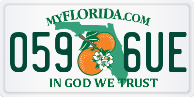 FL license plate 0596UE
