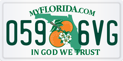 FL license plate 0596VG