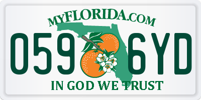 FL license plate 0596YD