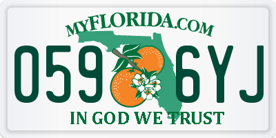 FL license plate 0596YJ