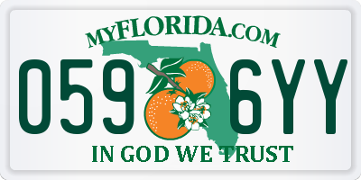 FL license plate 0596YY