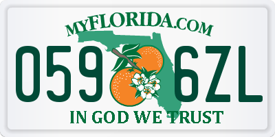 FL license plate 0596ZL