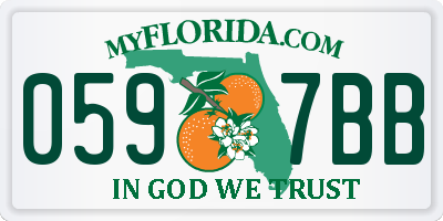 FL license plate 0597BB