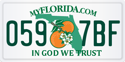FL license plate 0597BF