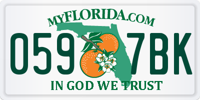FL license plate 0597BK