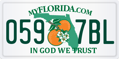 FL license plate 0597BL