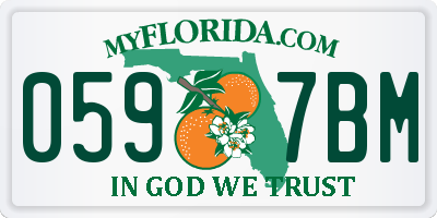 FL license plate 0597BM