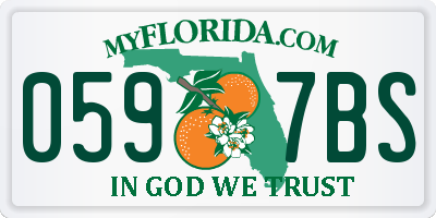FL license plate 0597BS